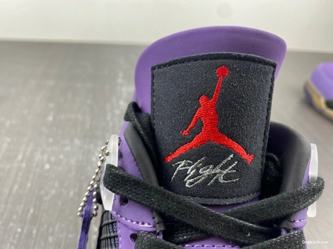 One Kick Jordan and LN4 Family) 766296 Retro 4 Purple (Friends Travis Scott 0713